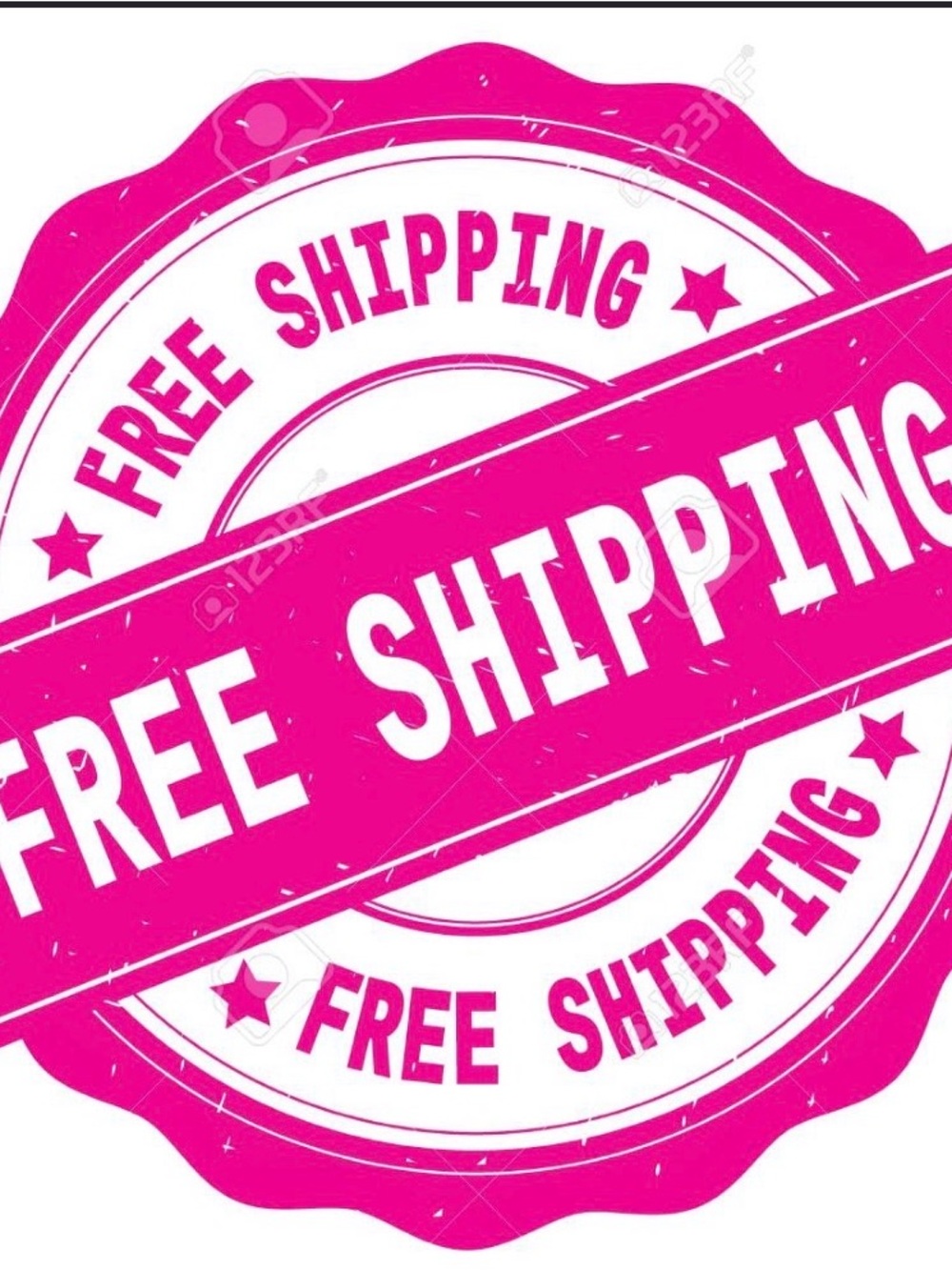 Hot Pink "Free Shipping" Graphic Stamp